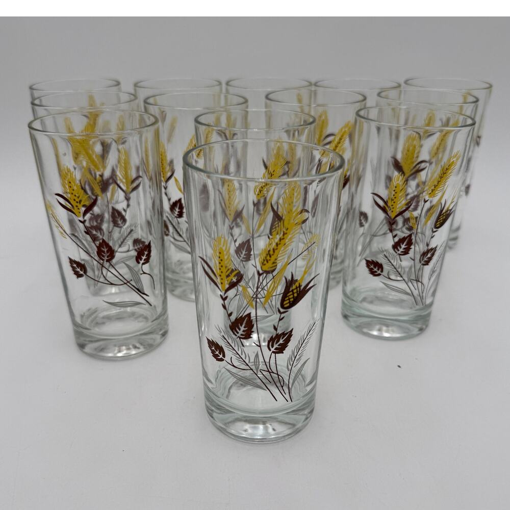 Set/6 Vintage Tumblers Coolers in Autumn Harvest by Taylor Smith & Taylor (TS&T)